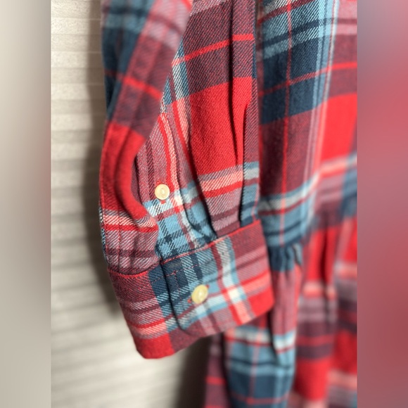 Polo Ralph Lauren Girls Sz 12 Plaid Shirt Dress Like New Condition Cotton Twill - Picture 10 of 12